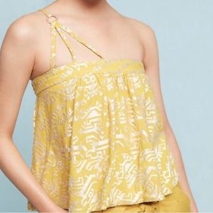 Anthropologie Floreat Metallic
Sun-Etched Cami Top Tunic Tank